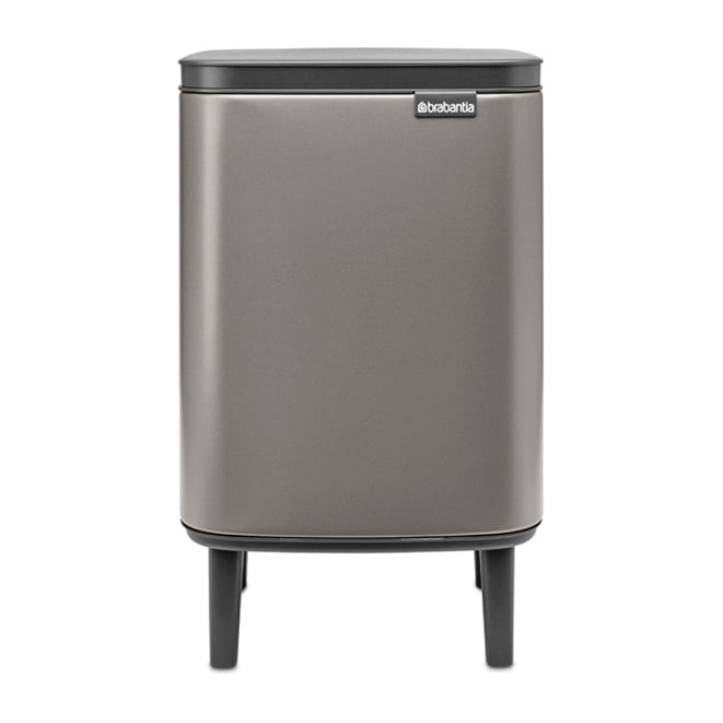 Brabantia Bo waste bin high 7 L Platinum | Scandinavian Design | Pedal bins | Grey