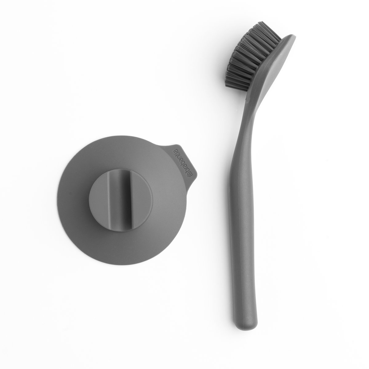 Brabantia dishbrush with suction cup dark grey | Scandinavian Design | Dishcloths & brushes | Grey