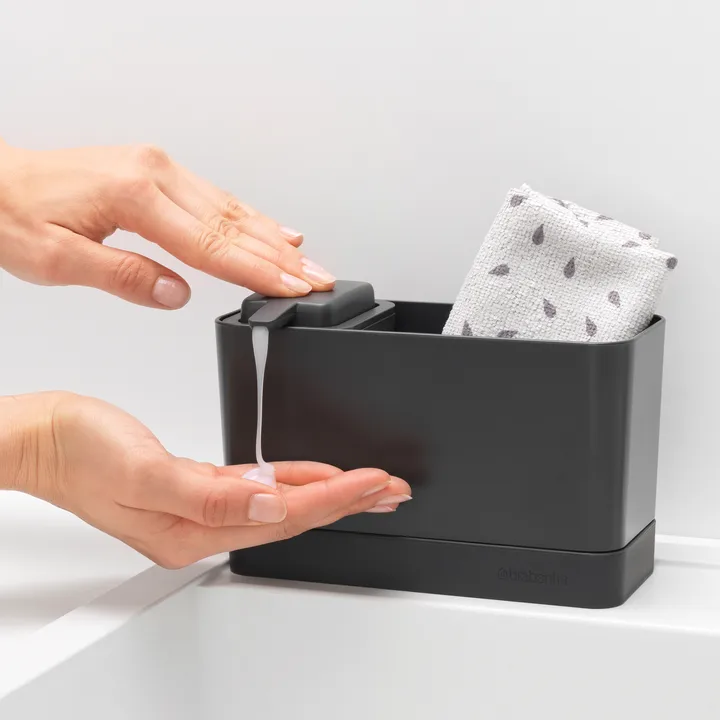 Brabantia kitchen sink organizer with soap dispenser from Brabantia