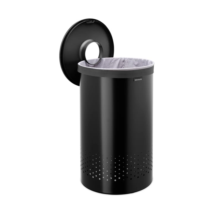 Brabantia laundry basket plastic lid 60 L - Matte black - Brabantia