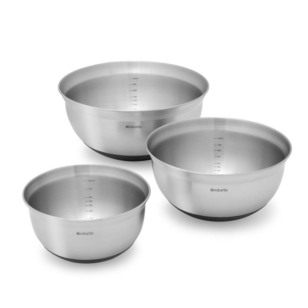 Brabantia mixing bowl 3-pack 3-pack | Scandinavian Design | Mixing bowls | Silver-coloured