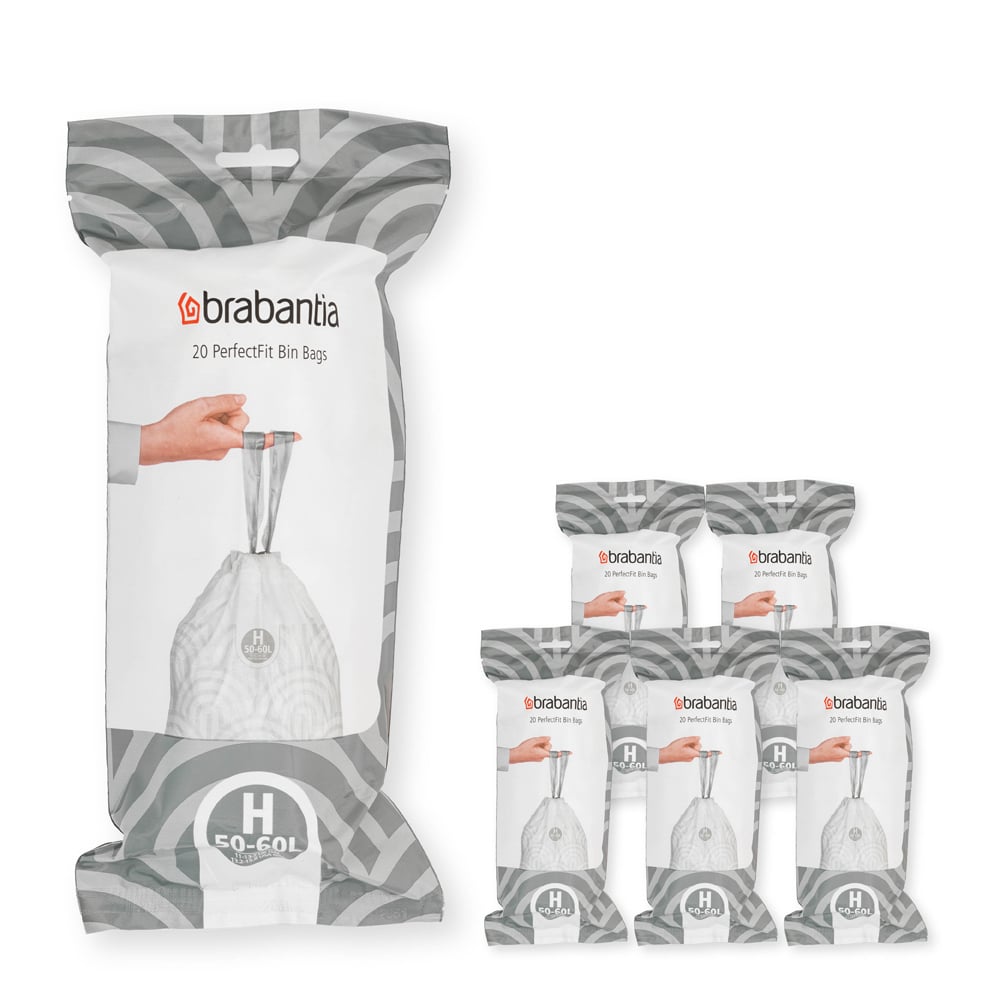 Brabantia PerfectFit bin bags 120 bags Model H. 50-60 L