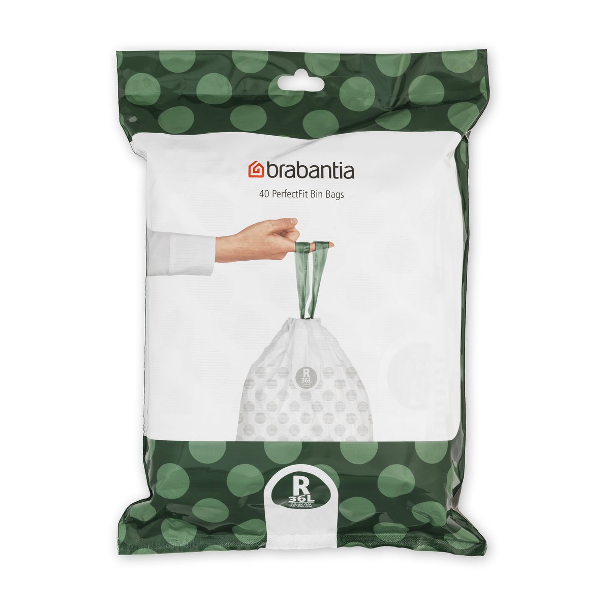 Brabantia PerfectFit waste bag 40st 36 liter | Scandinavian Design | Pedal bins | White