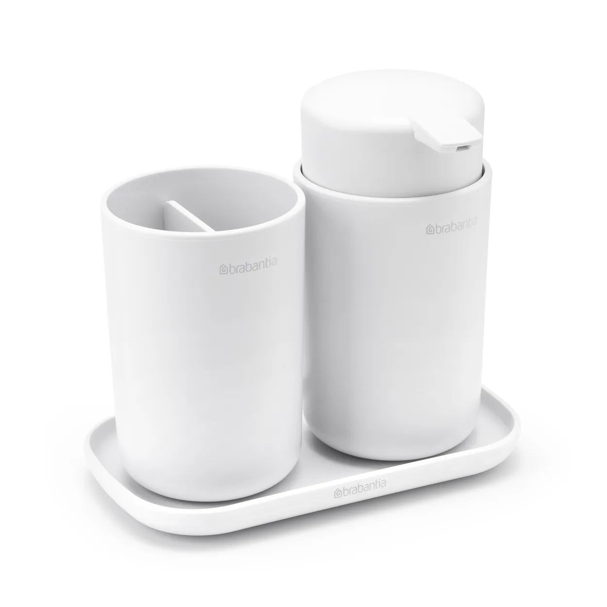 Brabantia ReNew sink organizer 3 pieces white | Scandinavian Design | Soap dispensers & dishes | White
