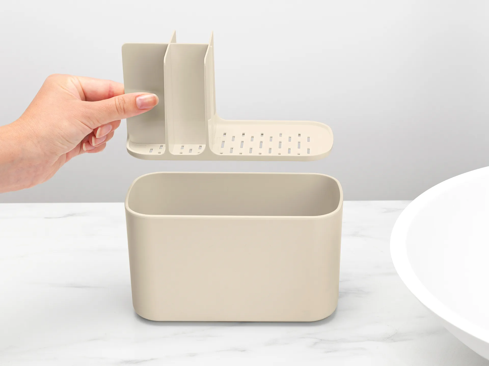 Brabantia ReNew sink organizer, Soft Beige Brabantia
