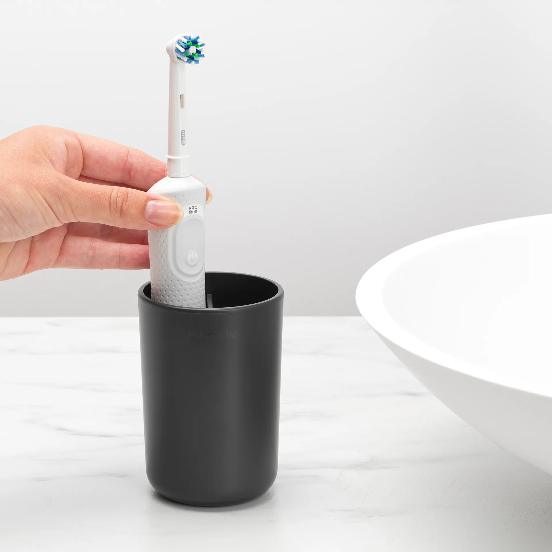 Brabantia ReNew toothbrush holder, dark grey Brabantia