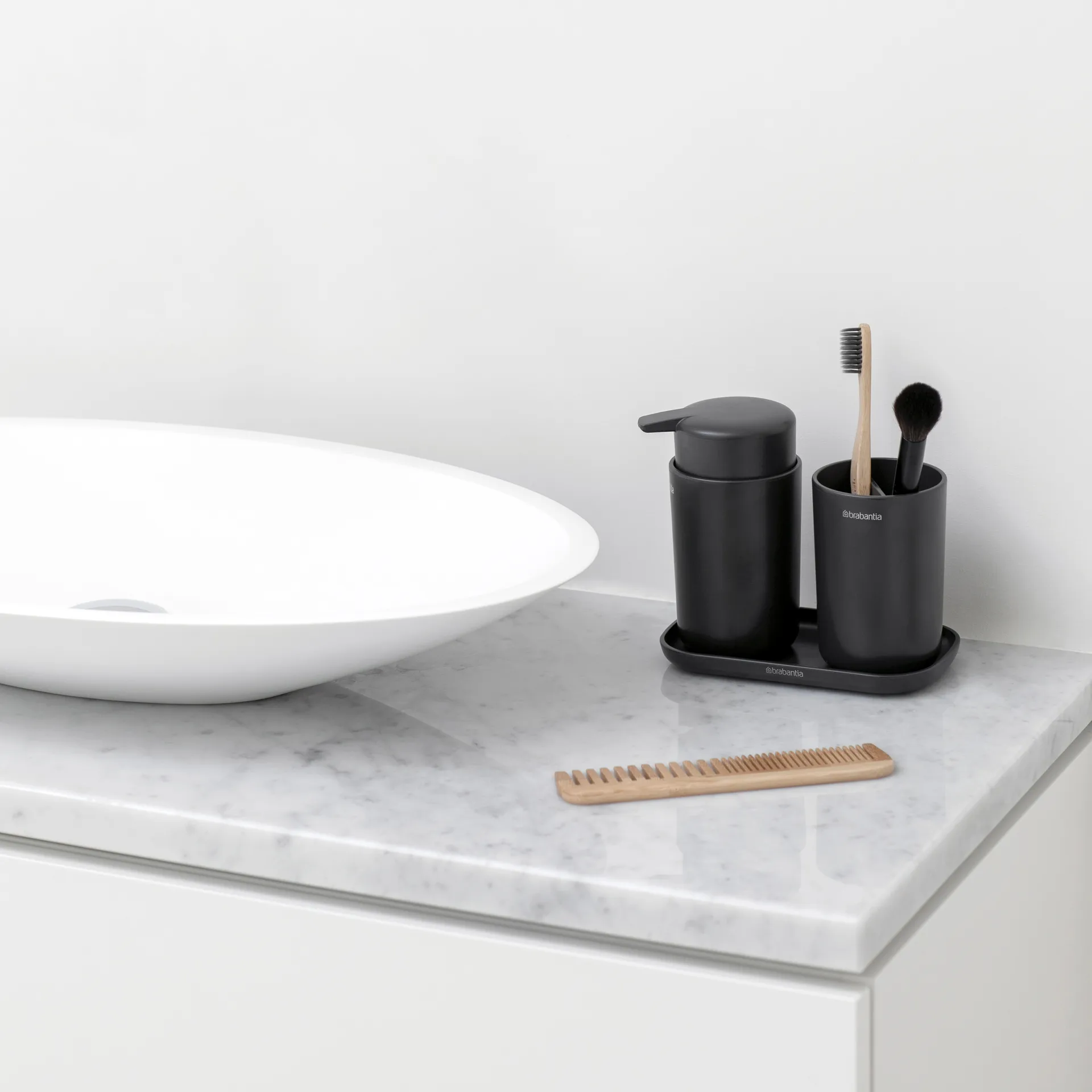 Brabantia ReNew toothbrush holder, dark grey Brabantia