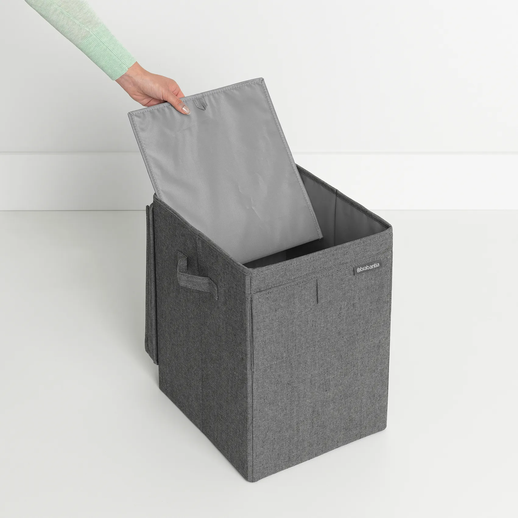 Brabantia stackable laundry basket 35 l., dark grey Brabantia