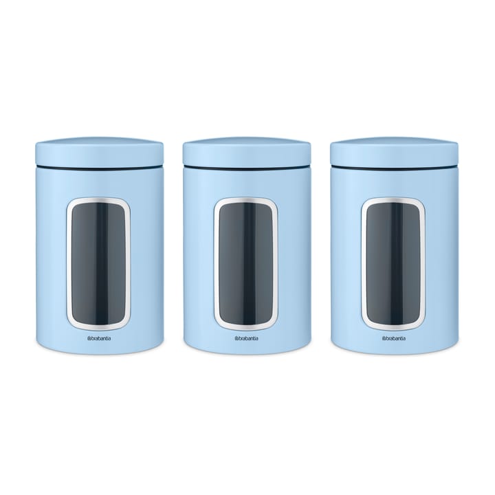 Brabantia storage jar 1.4 liter 3-pack, Dreamy blue Brabantia