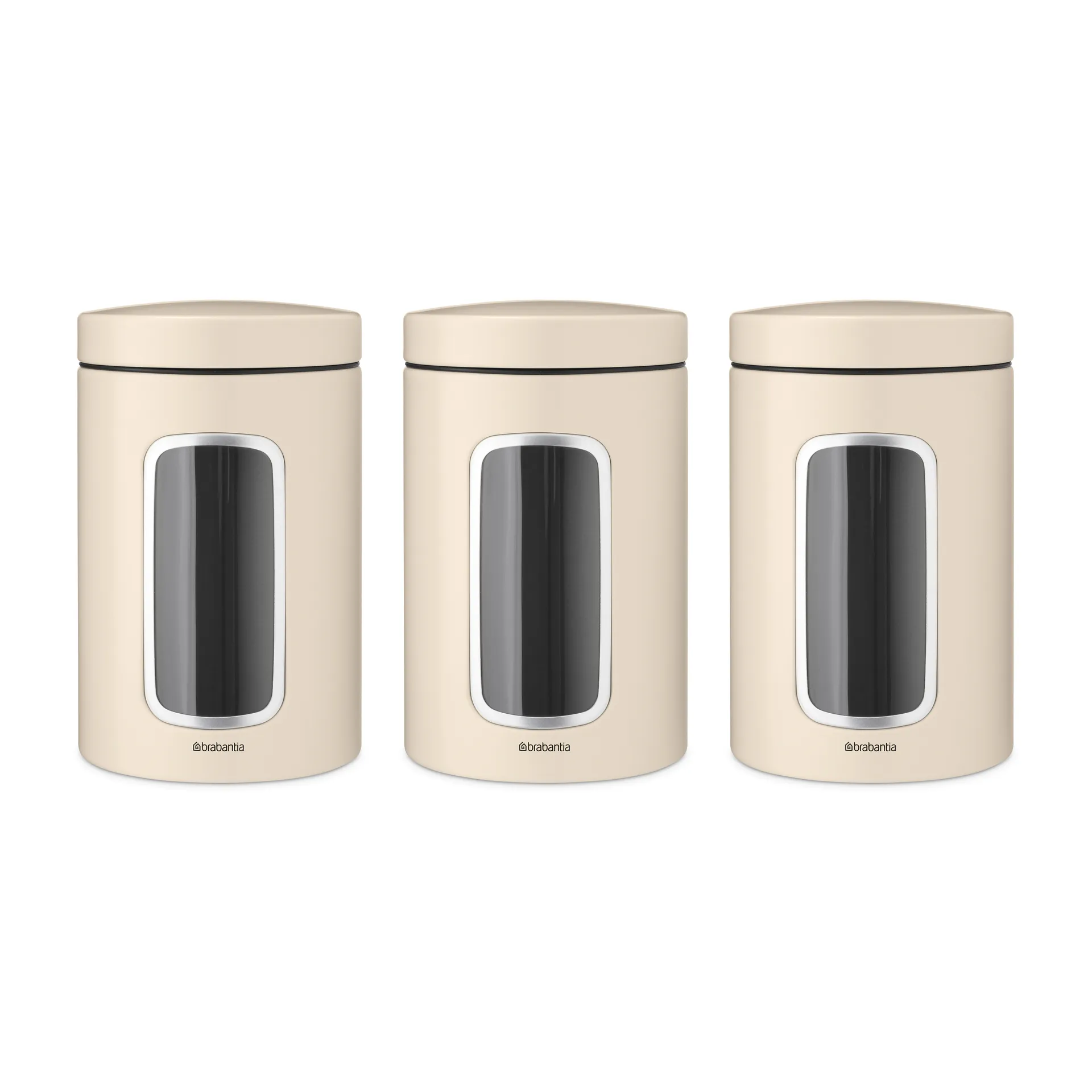Brabantia storage jar 1.4 liter 3-pack, Soft beige Brabantia