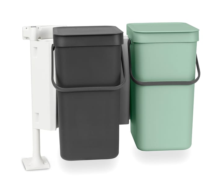 Built-in System Sort & Go 2x12L - Dark gray & jade green - Brabantia