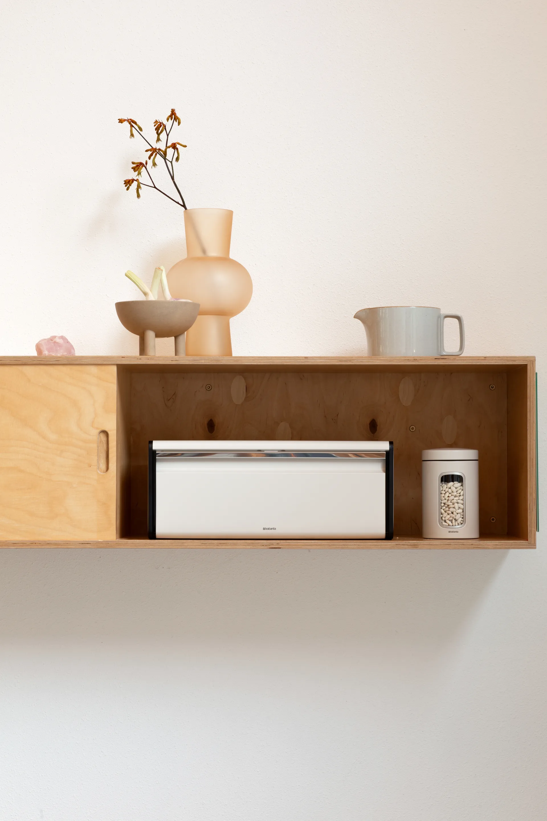 Fall Front bread bin, Soft beige Brabantia