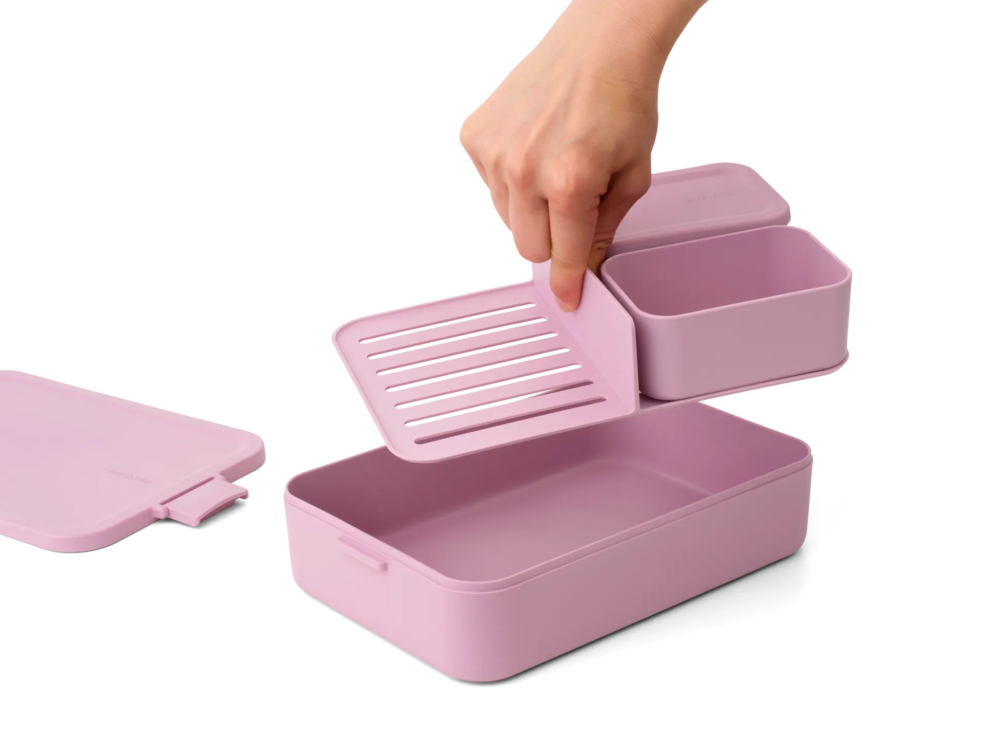 Make & Take bento lunch box large 2 L, Lilac Pink Brabantia