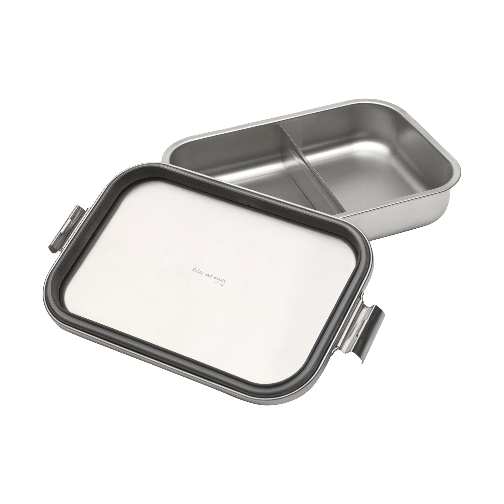 Make & Take bento lunch box - steel - large, Matte stainless steel Brabantia