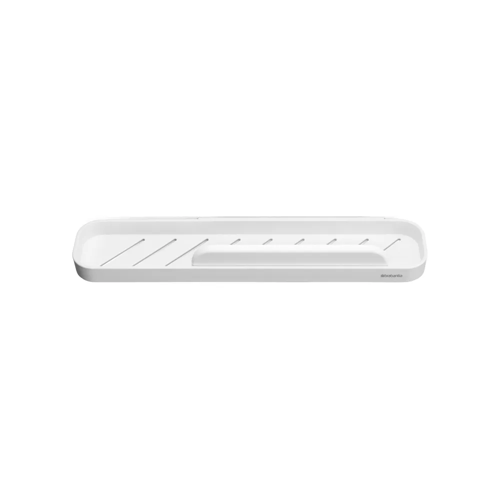 Brabantia Mindset Shower Shelf with Scraper White | Scandinavian Design | Soap dispensers & dishes | White