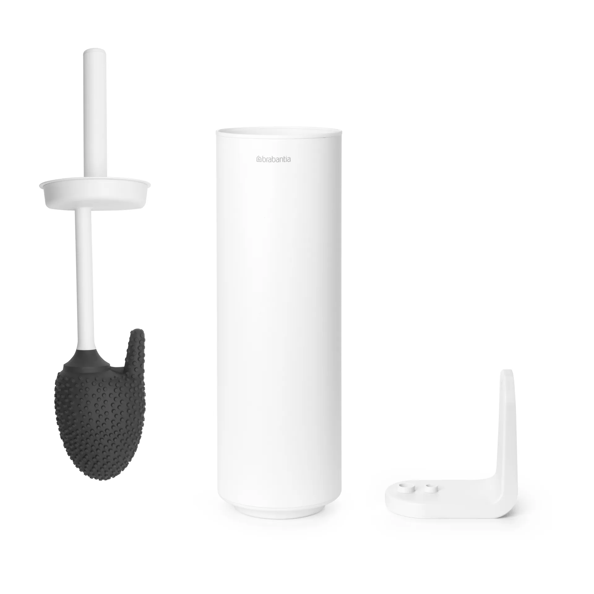 MindSet toilet brush with holder, Mineral Fresh White, silicone Brabantia