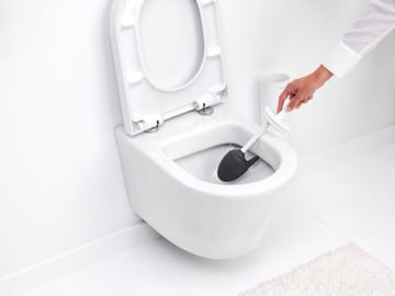 MindSet toilet brush with holder - Mineral Fresh White, silicone - Brabantia
