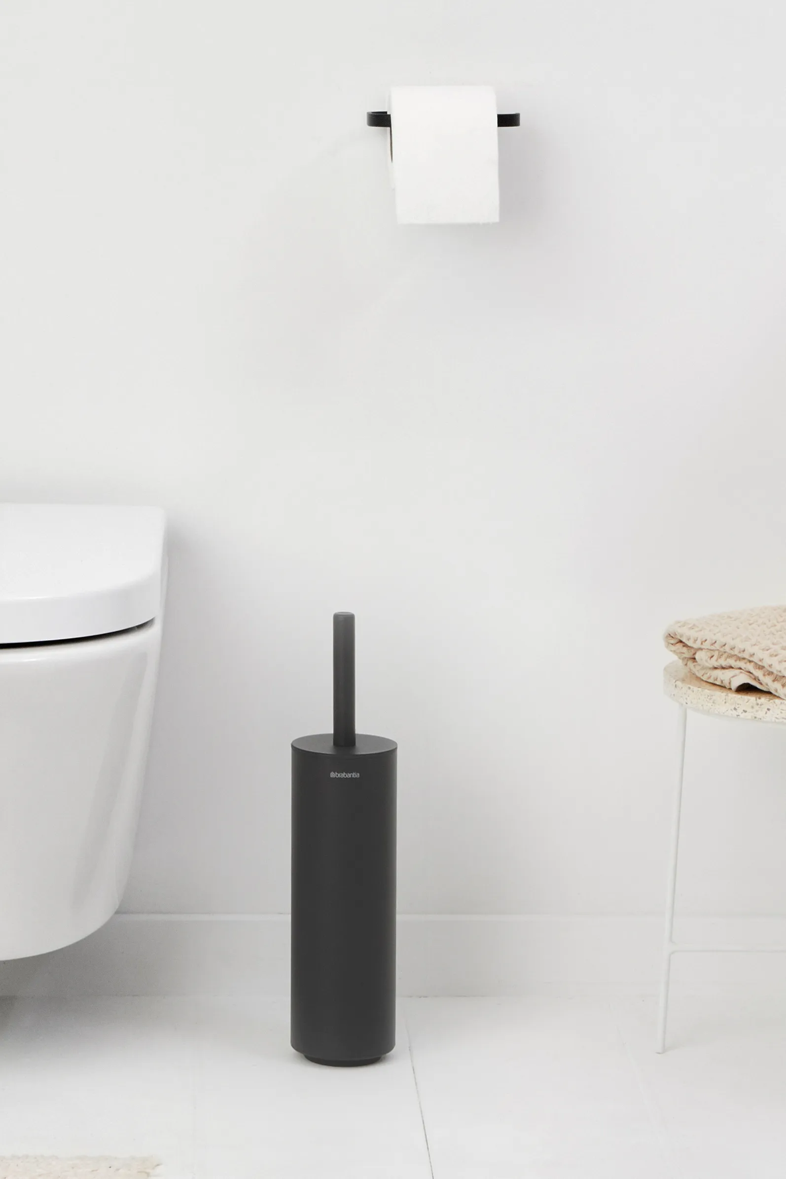 MindSet toilet brush with holder, Mineral Infinite Grey, silicone Brabantia