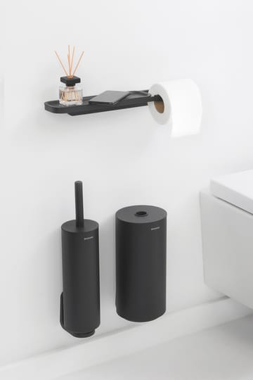 MindSet Toilet paper holder with shelf - Mineral Infinite Grey - Brabantia