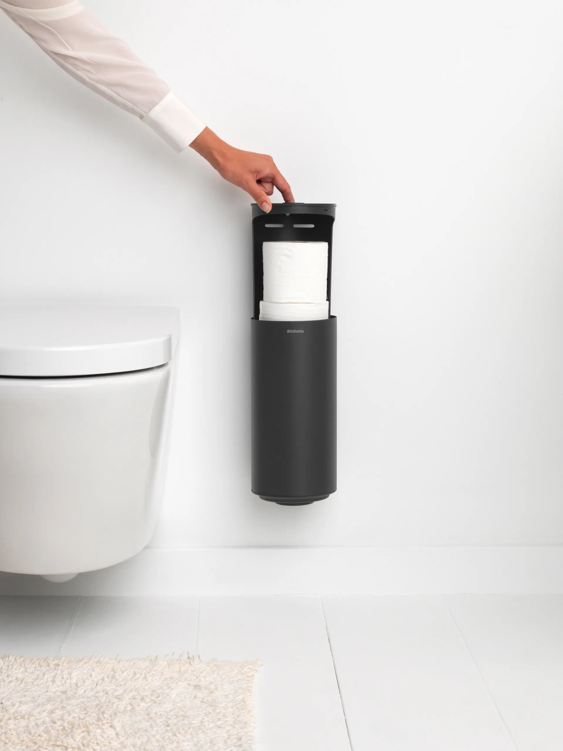 MindSet Toilet roll holder, Mineral Infinite Grey Brabantia