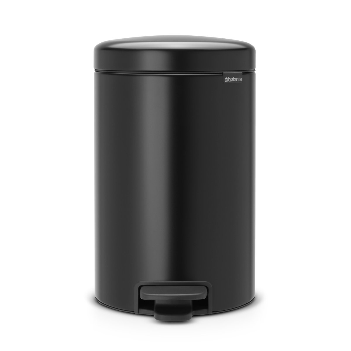 Brabantia New Icon pedal bin 12 liter matte black | Scandinavian Design | Pedal bins | Black