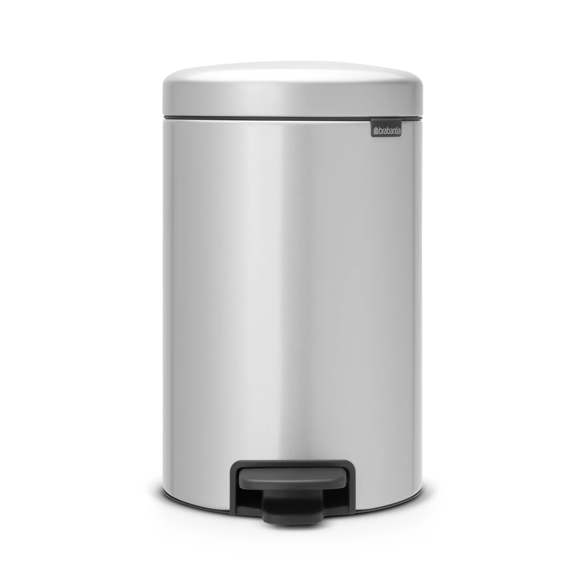 New Icon pedal bin 12 liter, metallic grey Brabantia