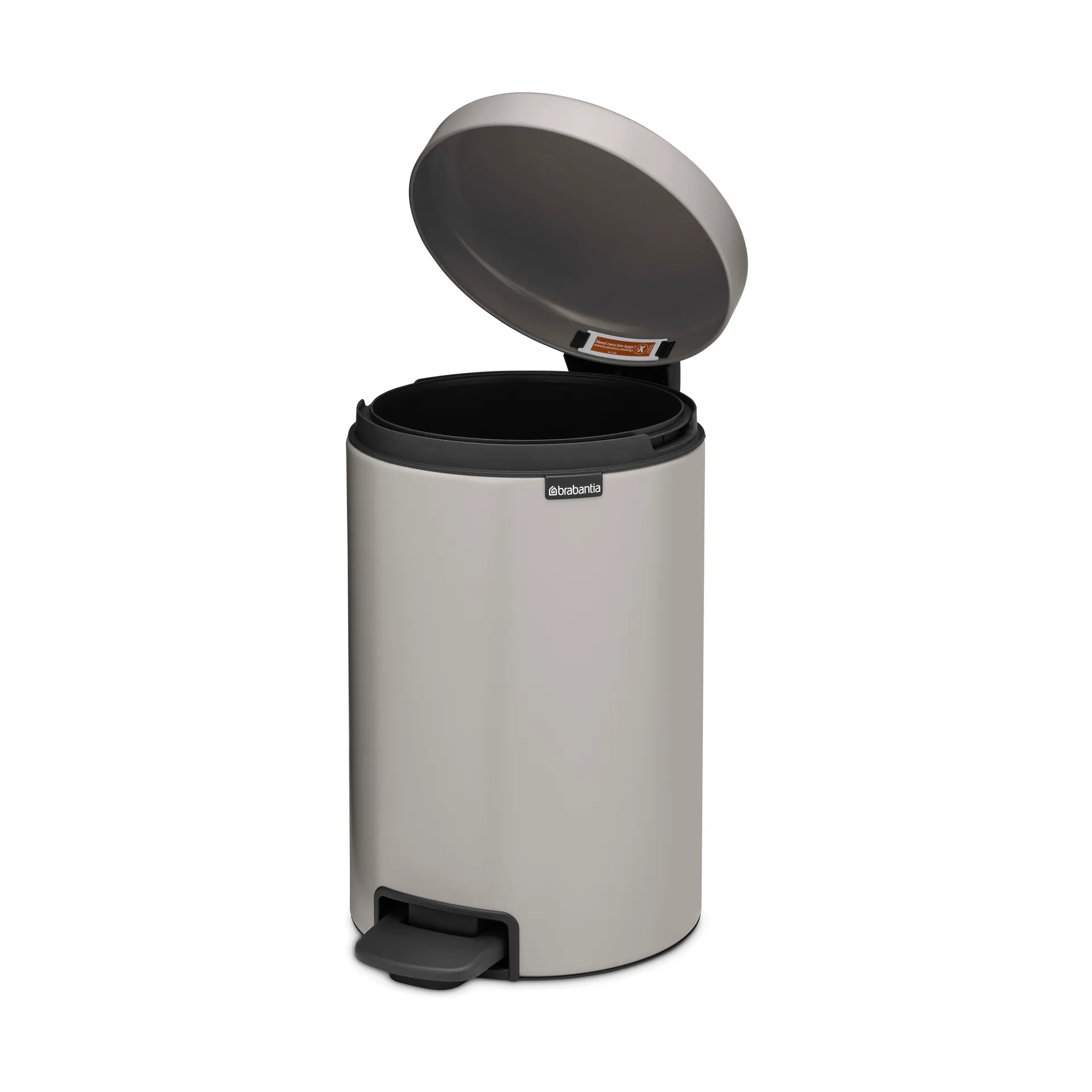 New Icon pedal bin 12 liter, Soft grey Brabantia
