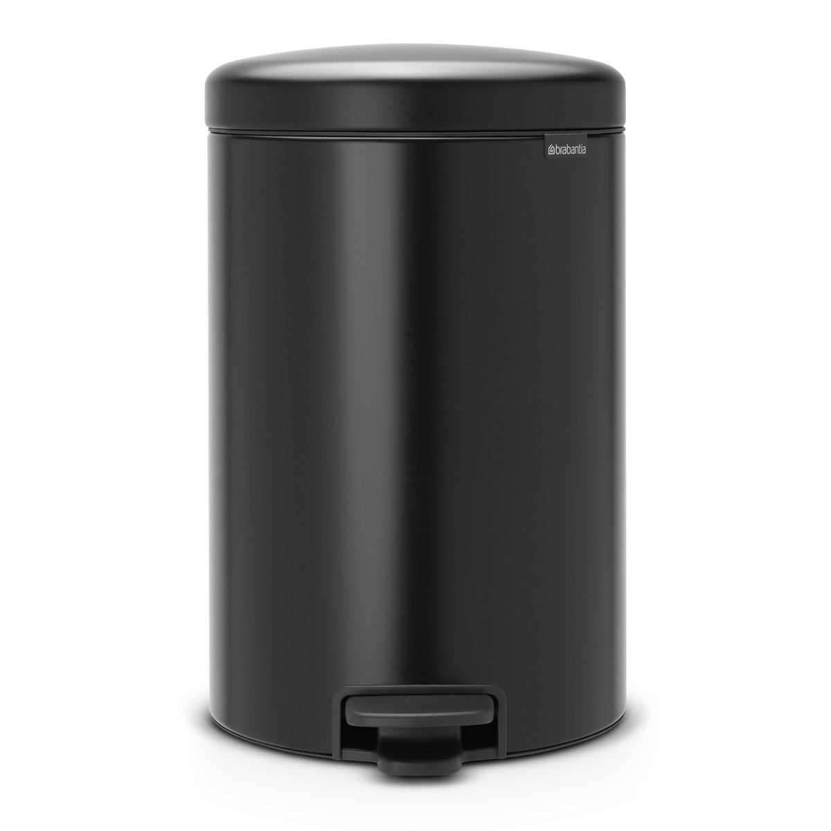 Brabantia New Icon pedal bin 20 liter matte black | Scandinavian Design | Pedal bins | Black