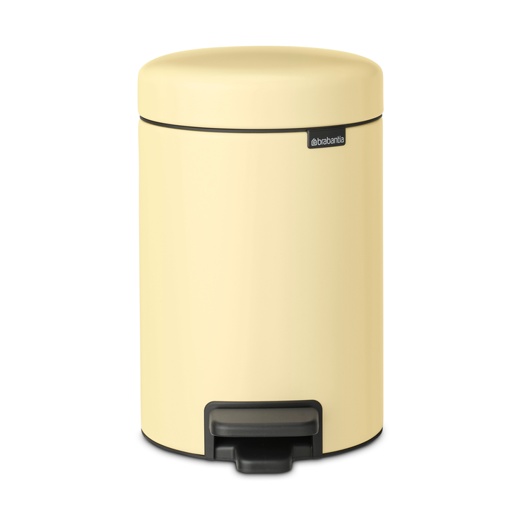 Brabantia New Icon pedal bin 3 liter Mellow yellow | Scandinavian Design | Pedal bins | Yellow