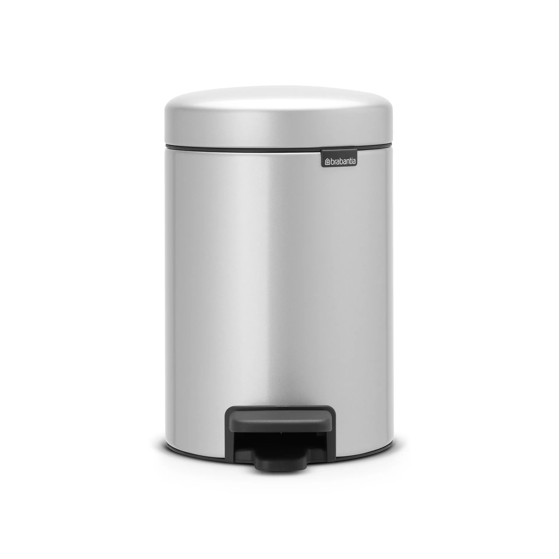 New Icon pedal bin 3 liter, metallic grey Brabantia
