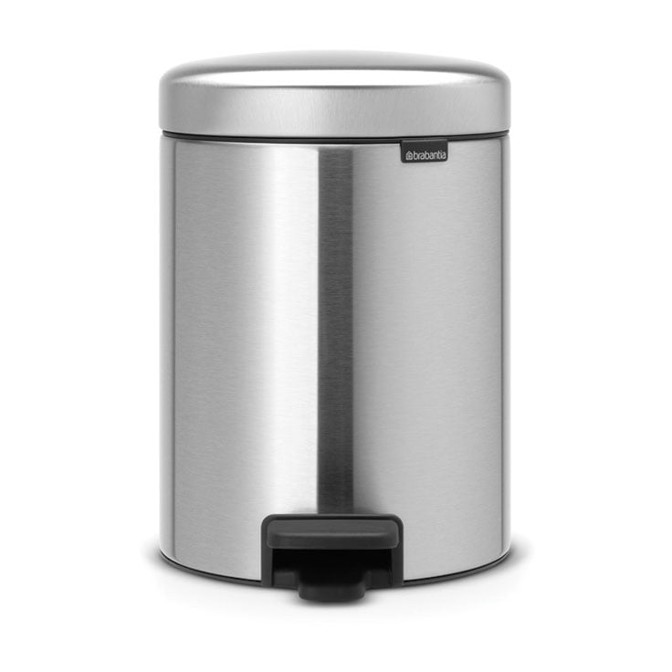 Brabantia New Icon pedal bin 5 liter Matt steel fingerprint proof