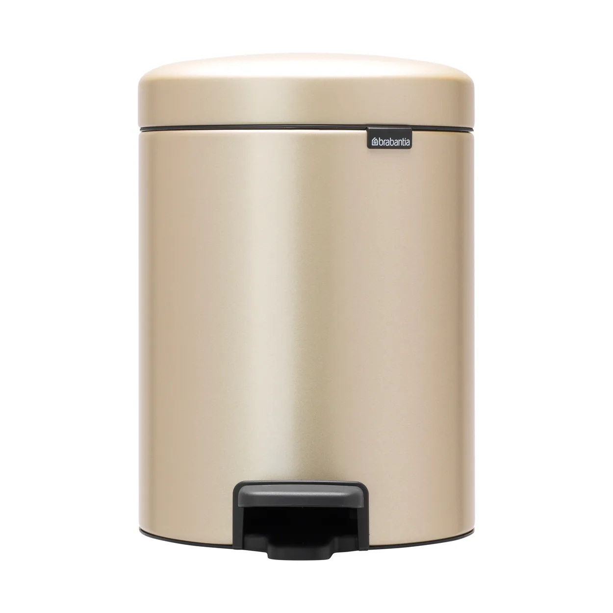 Brabantia New Icon pedal bin 5 liter Metallic Gold | Scandinavian Design | Pedal bins | Beige