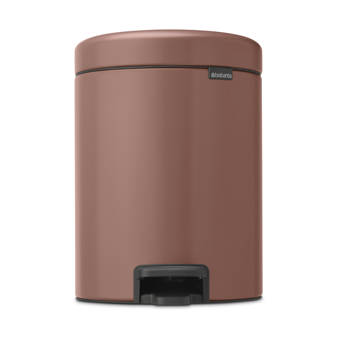 Brabantia New Icon pedal bin 5 liter Satin taupe | Scandinavian Design | Pedal bins | Brown