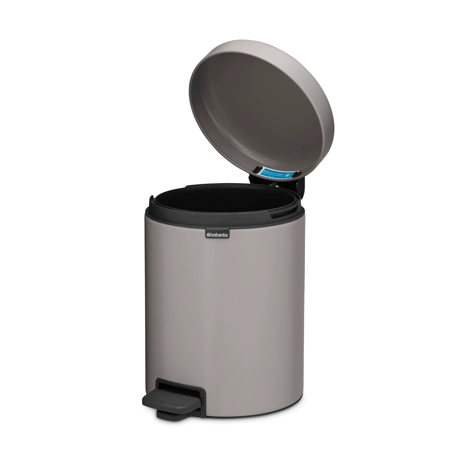 New Icon pedal bin 5 liter, Soft grey Brabantia