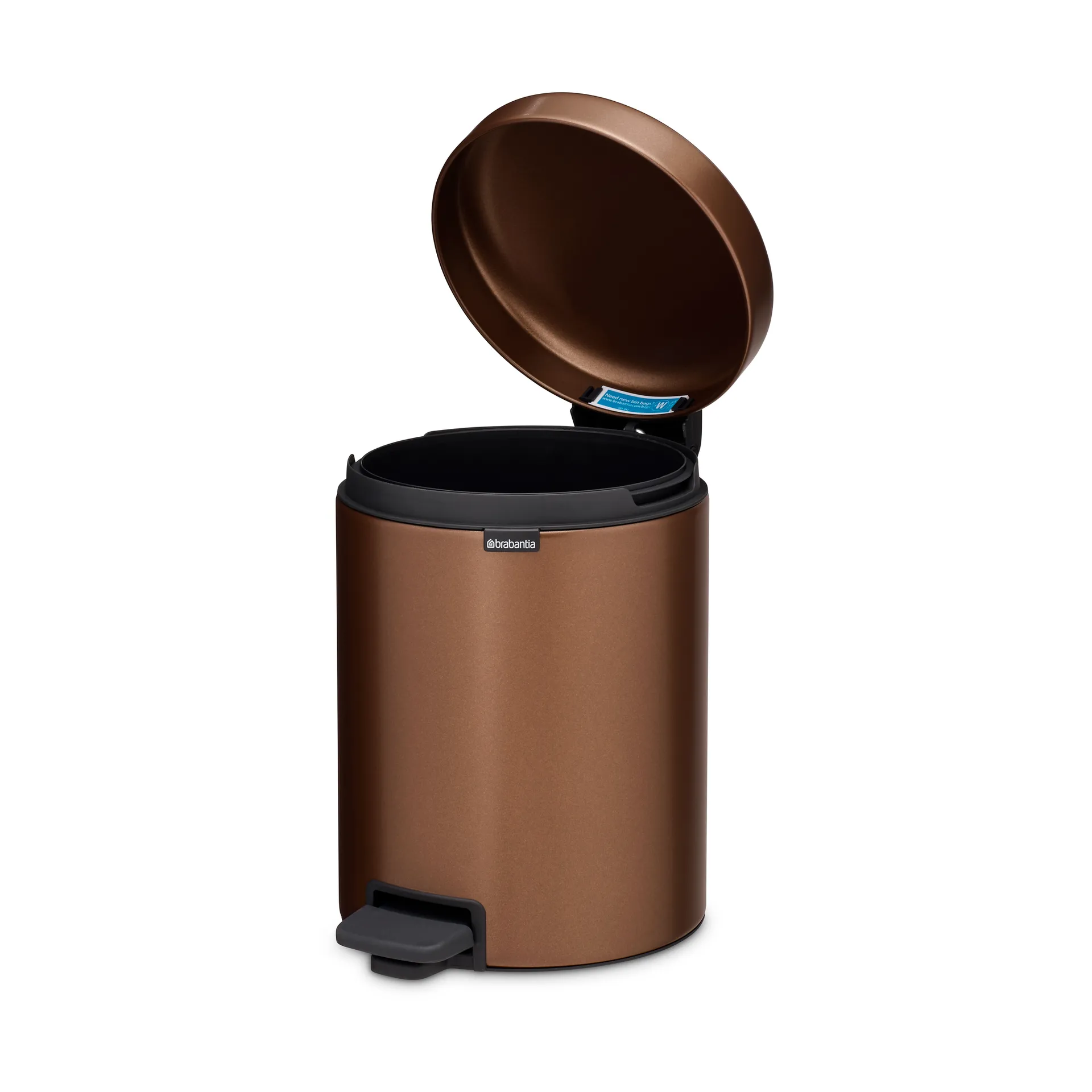 New Icon pedal bin 5 liter, Warm bronze Brabantia
