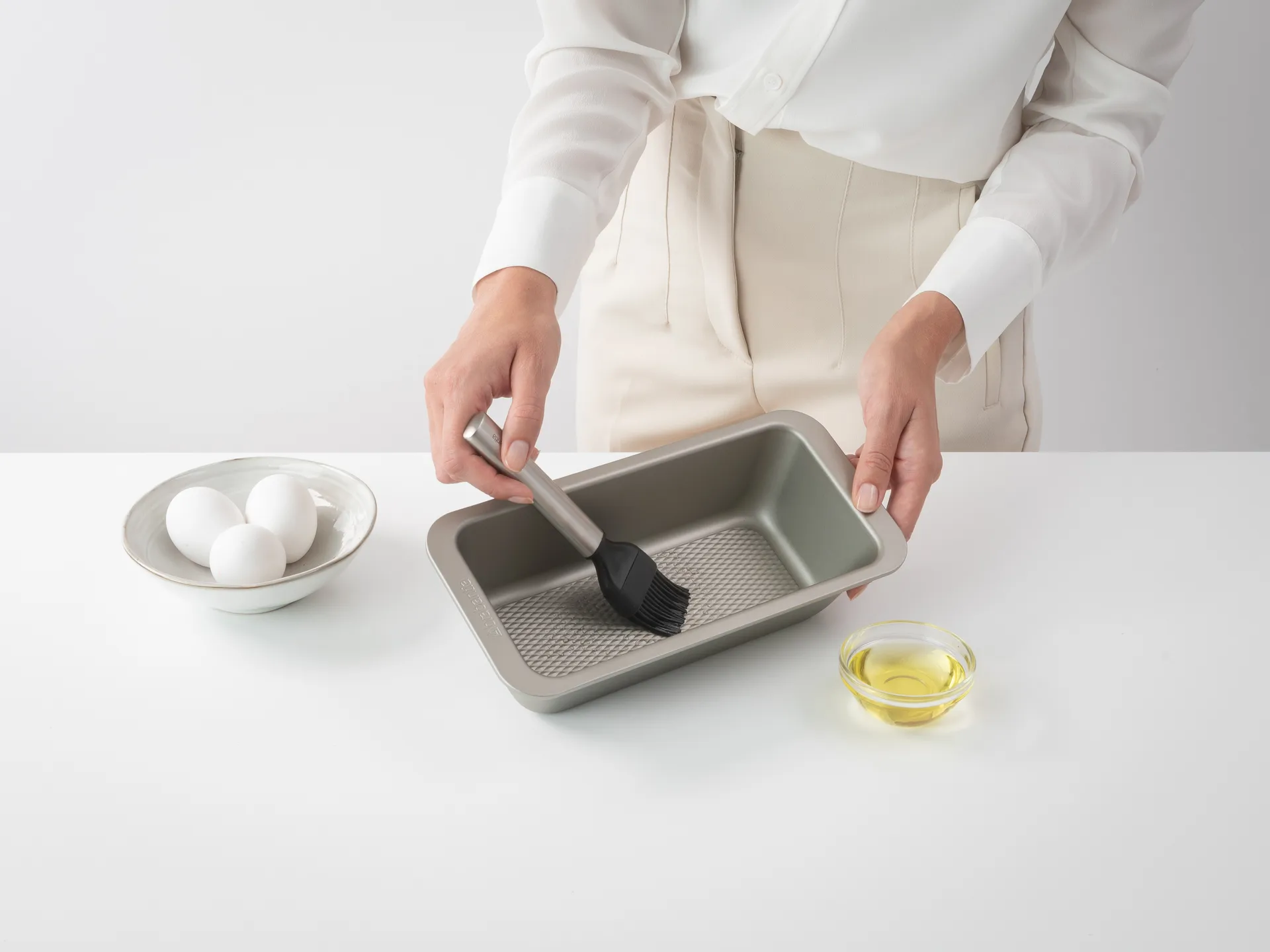 Profile pastry brush silicon large, Stainless Steel Brabantia