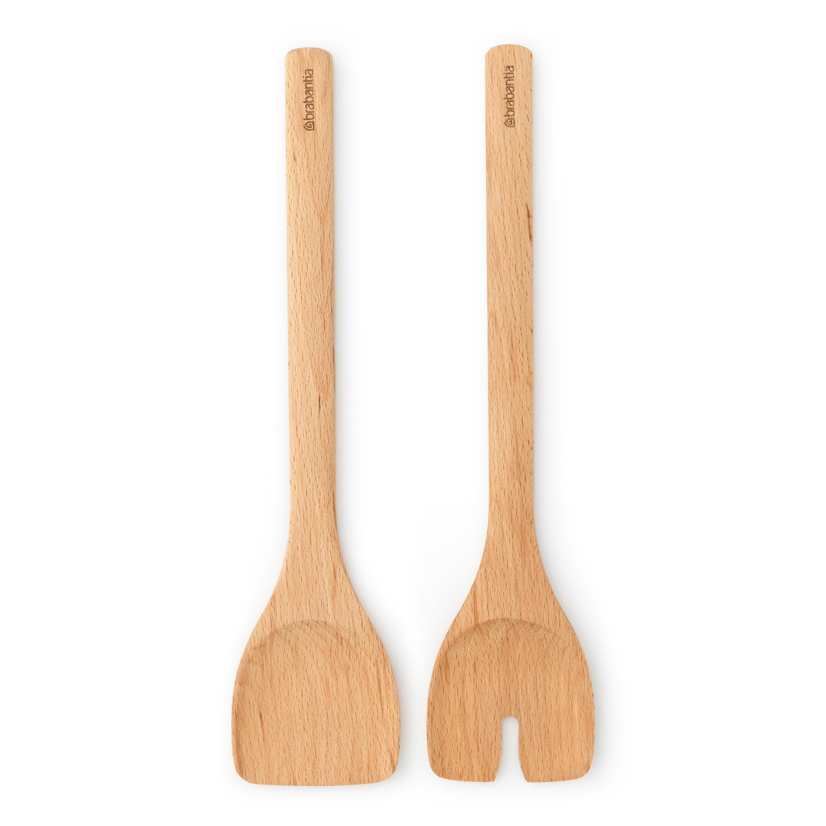 Brabantia Profile salad cutlery Beech wood | Scandinavian Design | Salad servers | Brown