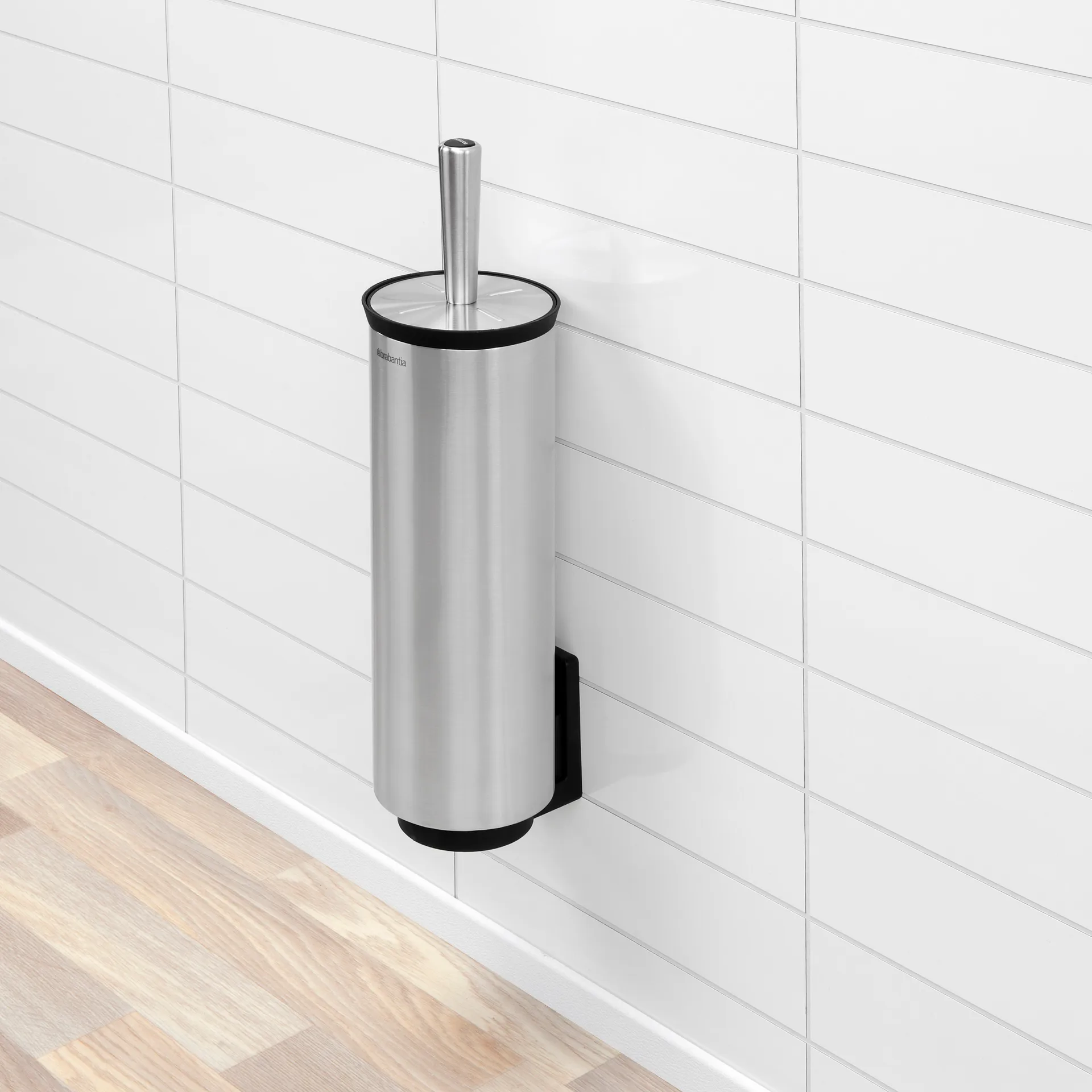 Profile toilet brush with wall mounting, matte steel Brabantia