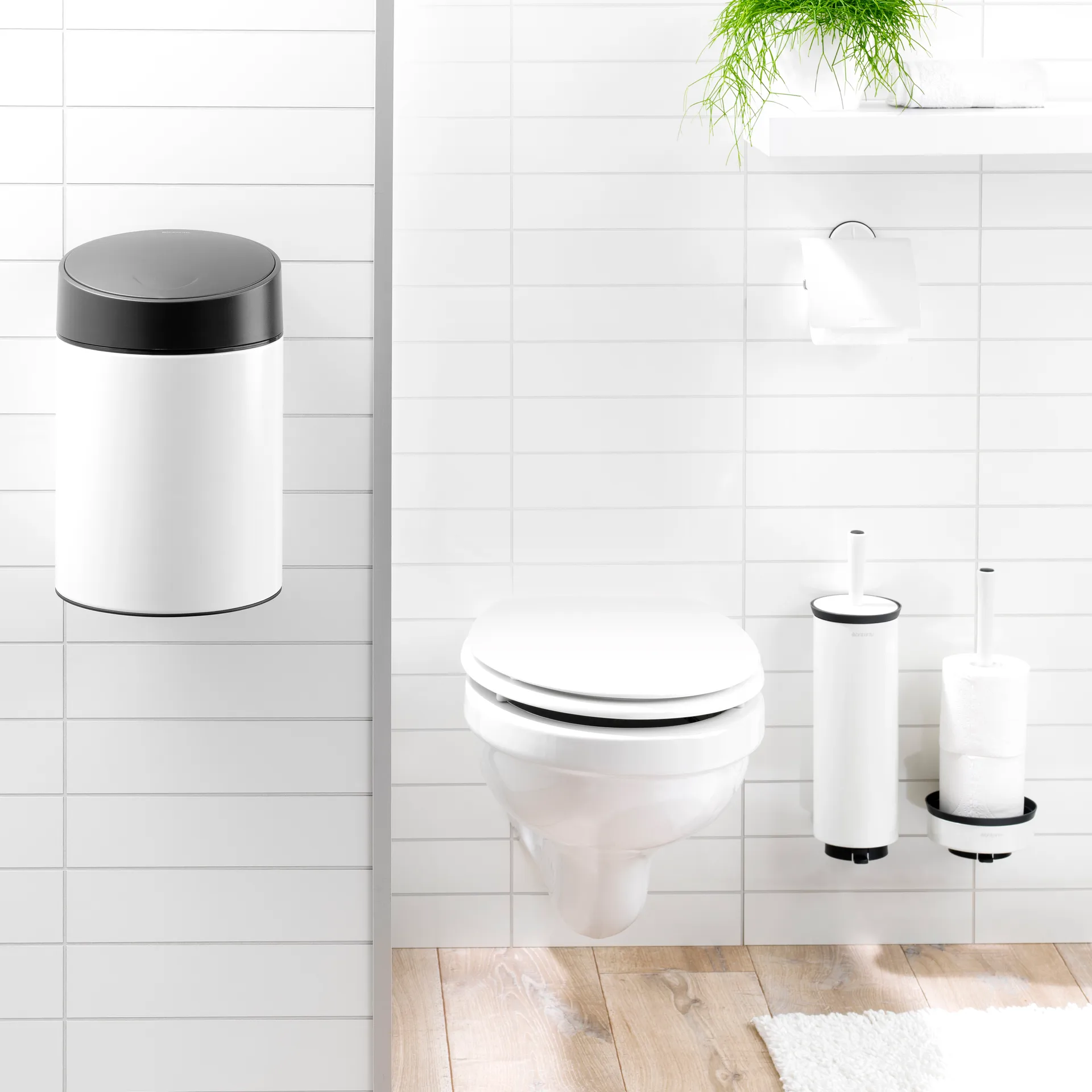 Profile toilet roll holder, pure white (off-white) Brabantia