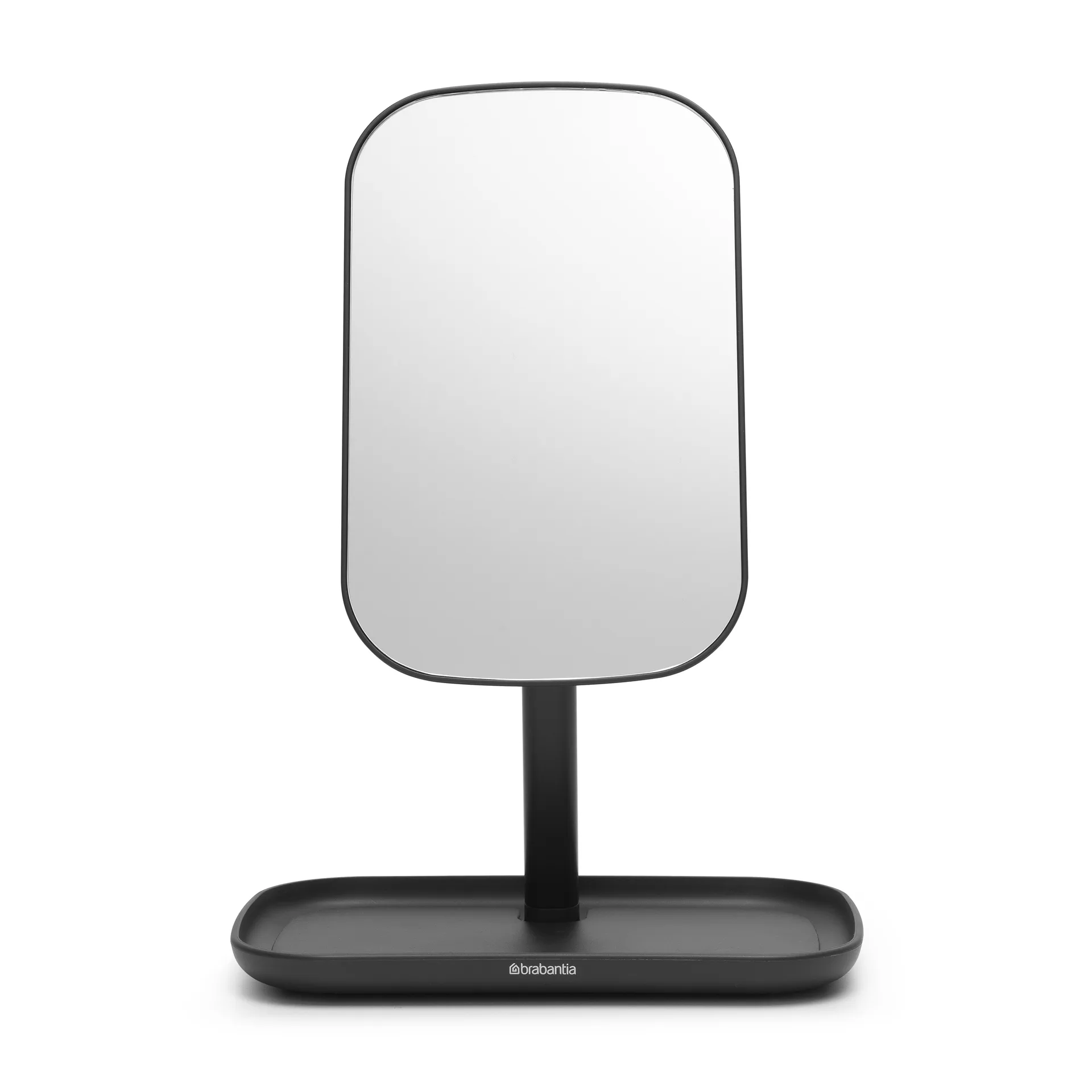 ReNew mirror with storage tray, dark grey Brabantia