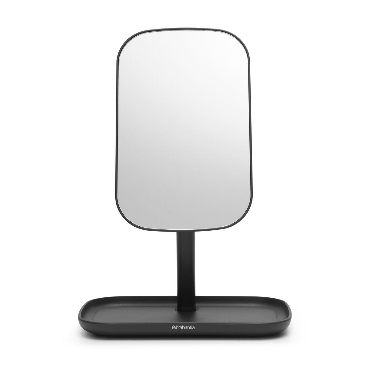 Brabantia ReNew mirror with storage tray dark grey | Scandinavian Design | Table mirrors | Grey