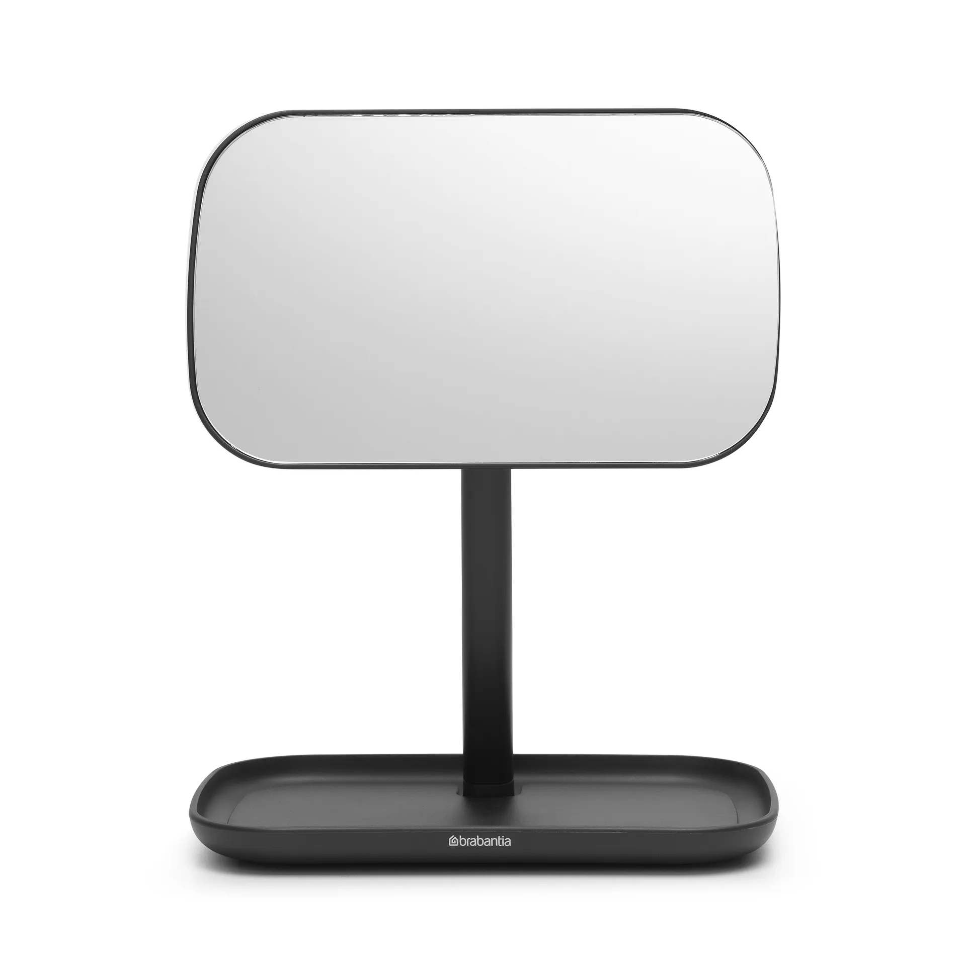 ReNew mirror with storage tray, dark grey Brabantia