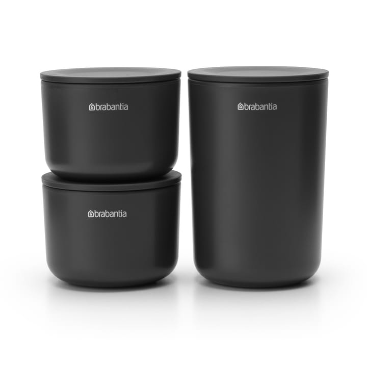 ReNew storage jar 3-pack - dark grey - Brabantia