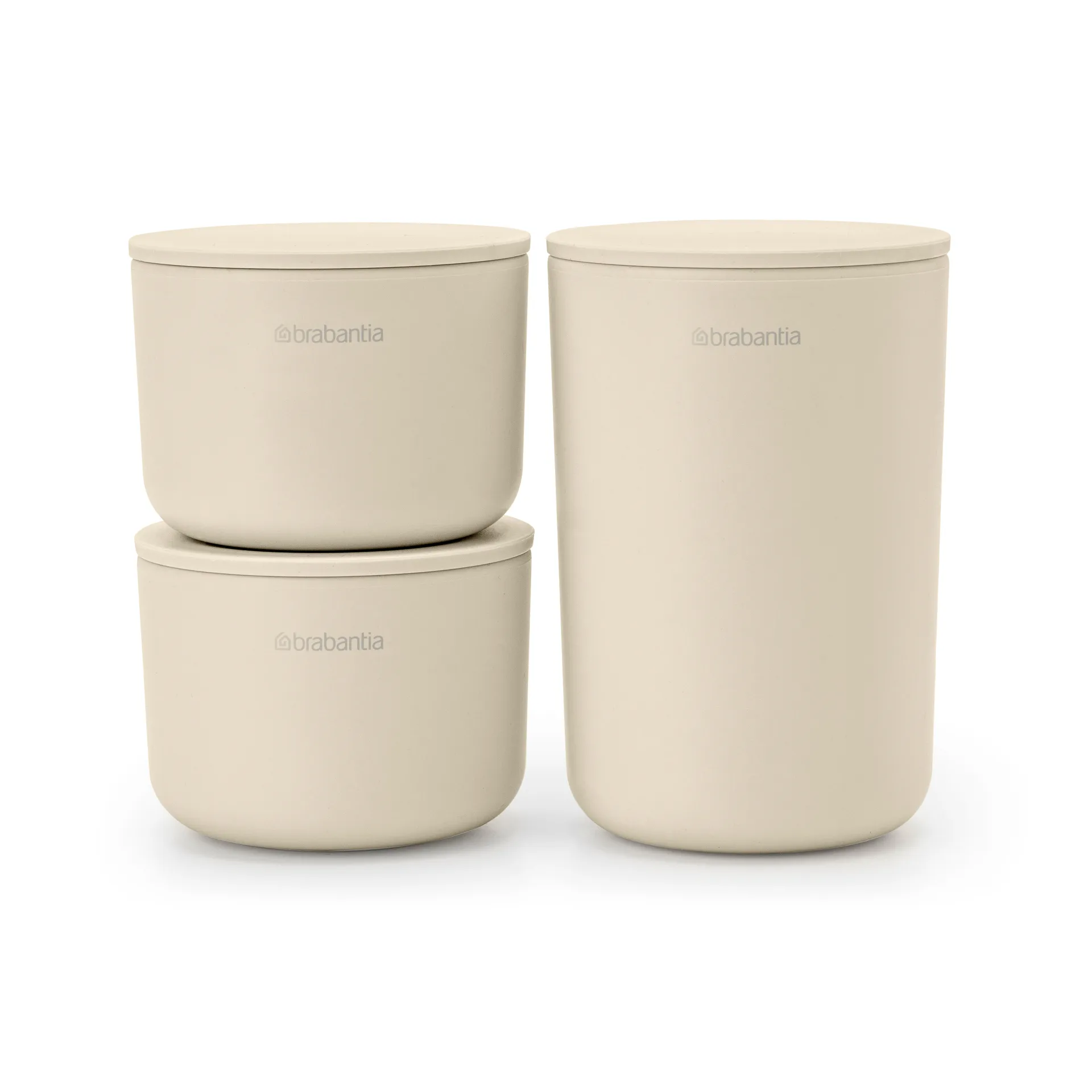 ReNew storage jar 3-pack, Soft Beige Brabantia