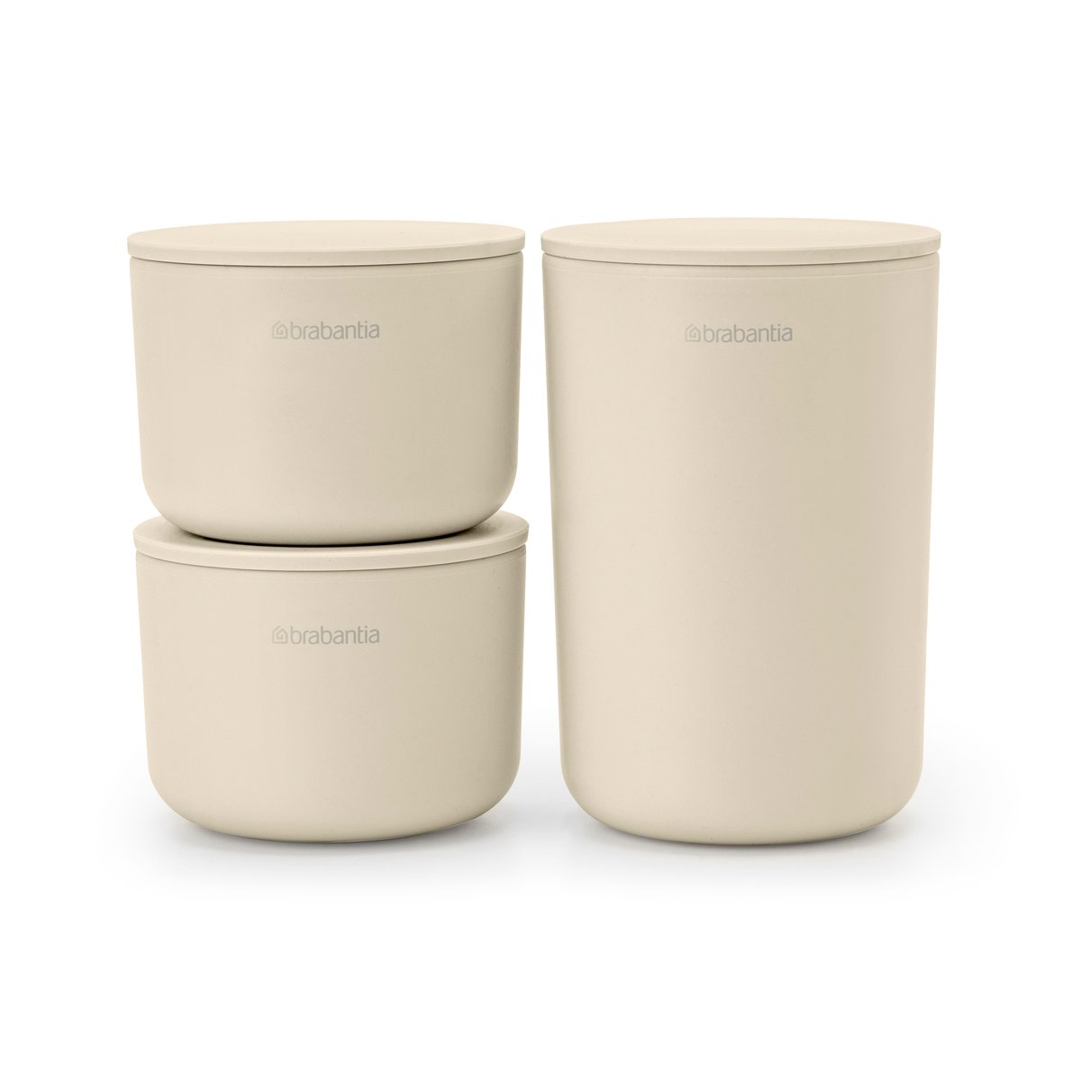 Brabantia ReNew storage jar 3-pack Soft Beige | Scandinavian Design | Storage jars | Beige