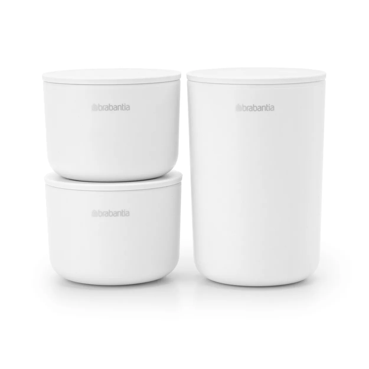 Brabantia ReNew storage jar 3-pack white | Scandinavian Design | Storage jars | White