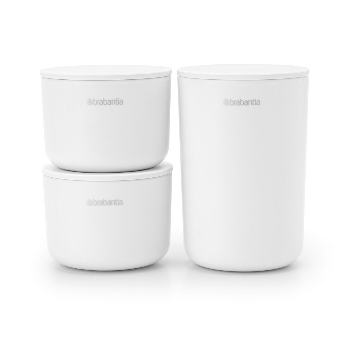 Brabantia ReNew storage jar 3-pack white | Scandinavian Design | Storage jars | White