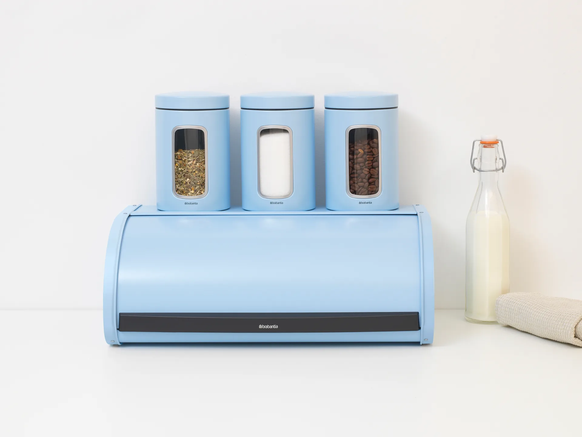 Roll Top bread bin large, Dreamy blue Brabantia