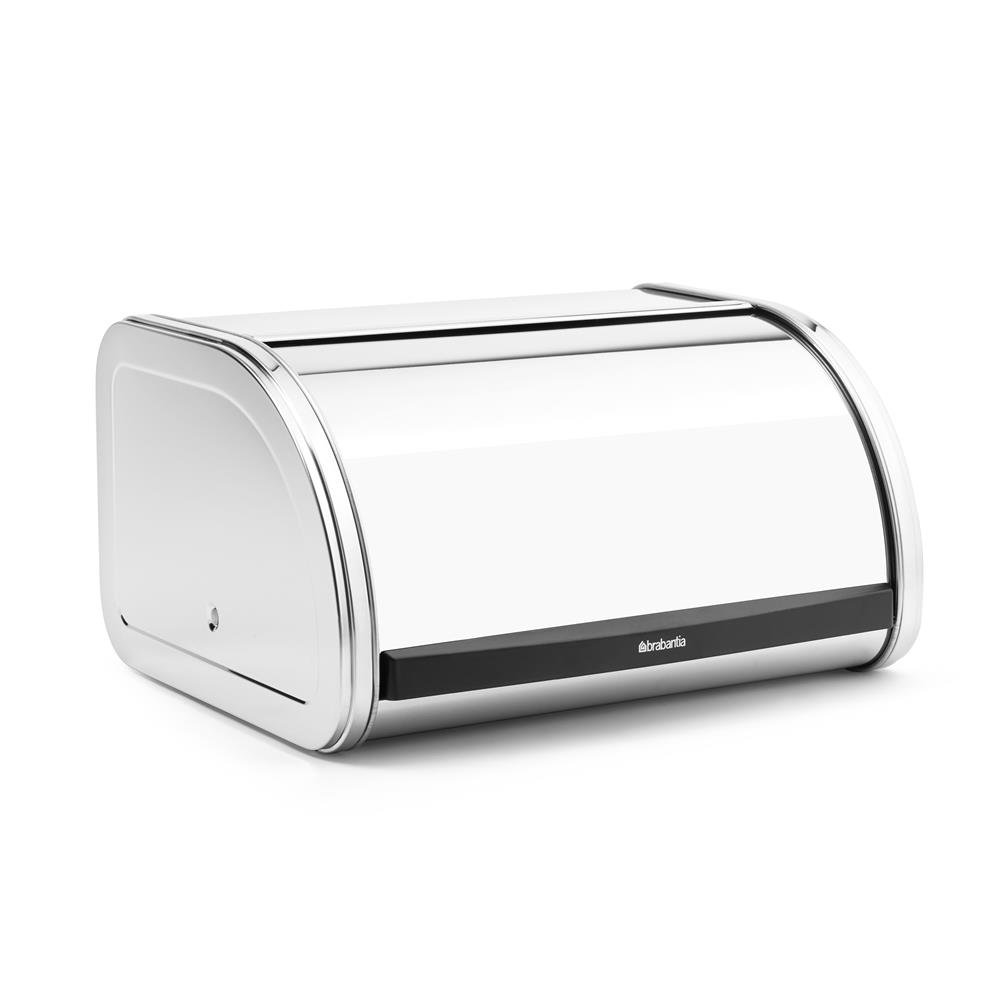 Brabantia Roll Top bread bin small brilliant steel | Scandinavian Design | Bread bins | Silver-coloured