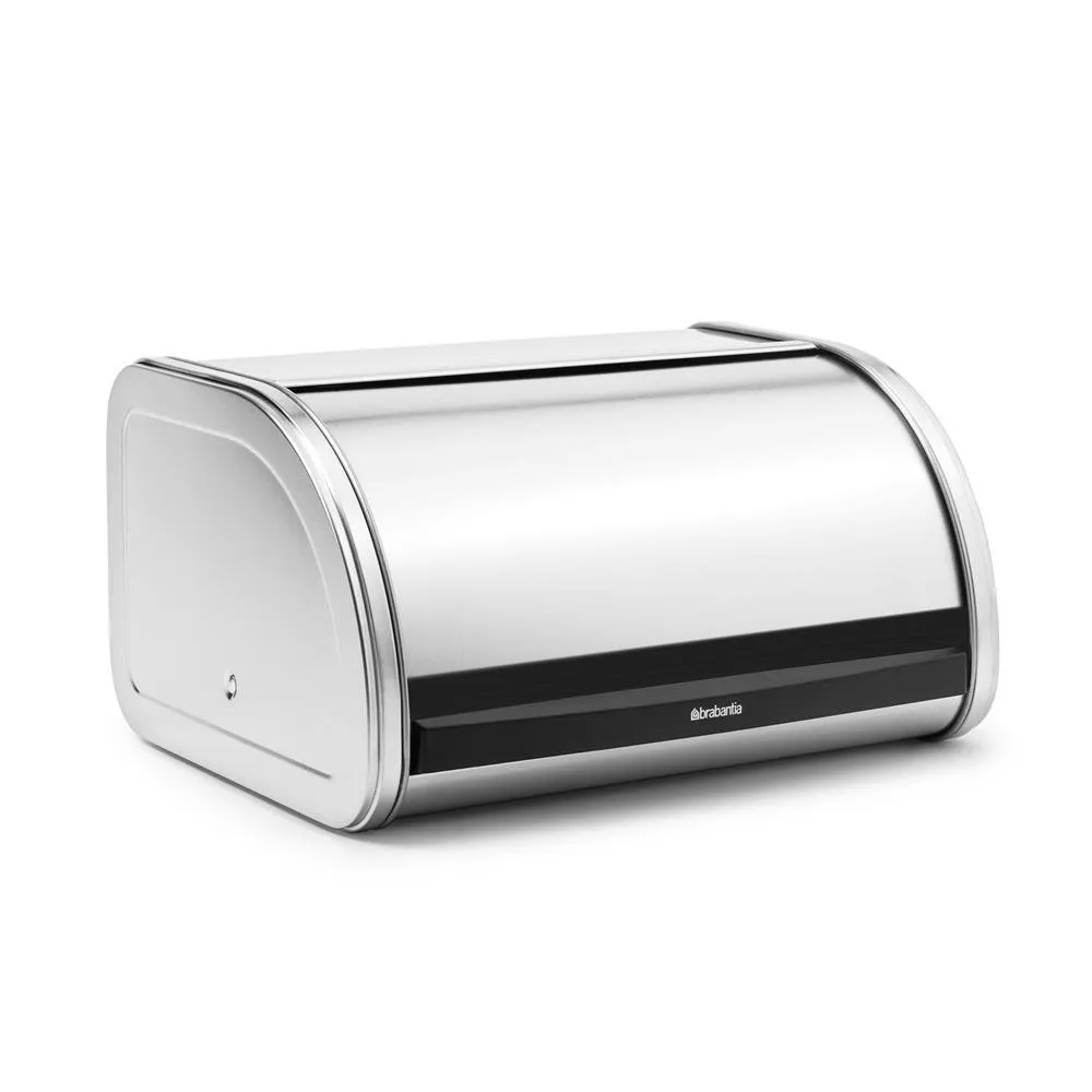 Brabantia Roll Top bread bin small matte steel | Scandinavian Design | Bread bins | Silver-coloured